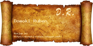 Domoki Ruben névjegykártya